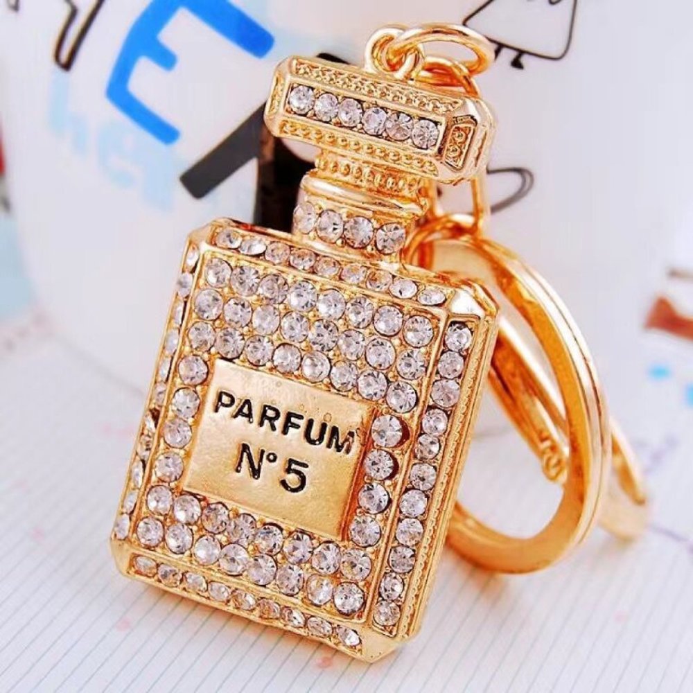 Crystal Perfume Bottle Purse Keychain Chanel - Picture 10 of 12